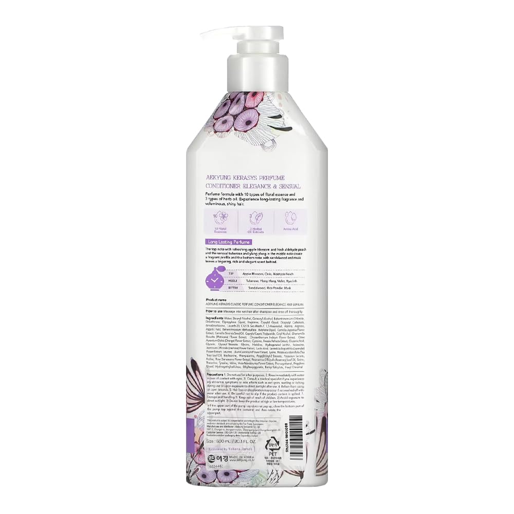 Kerasys Elegance & Sensual Perfumed Shampoo 600Ml + Rinse 600Ml Set