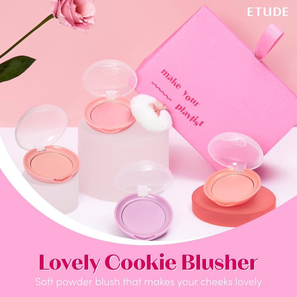 Long-Lasting Blush Powder – Soft Focus Glow with Puff Cushion