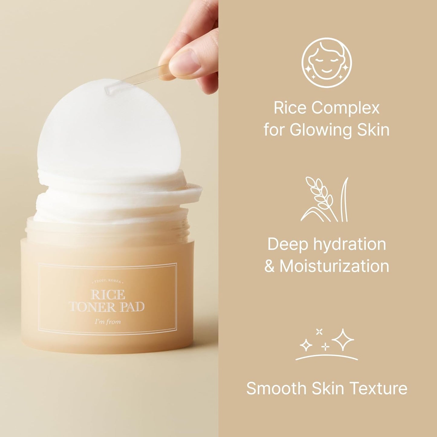 Rice Toner Pads – Triple-Layer Hydration & Radiance Care