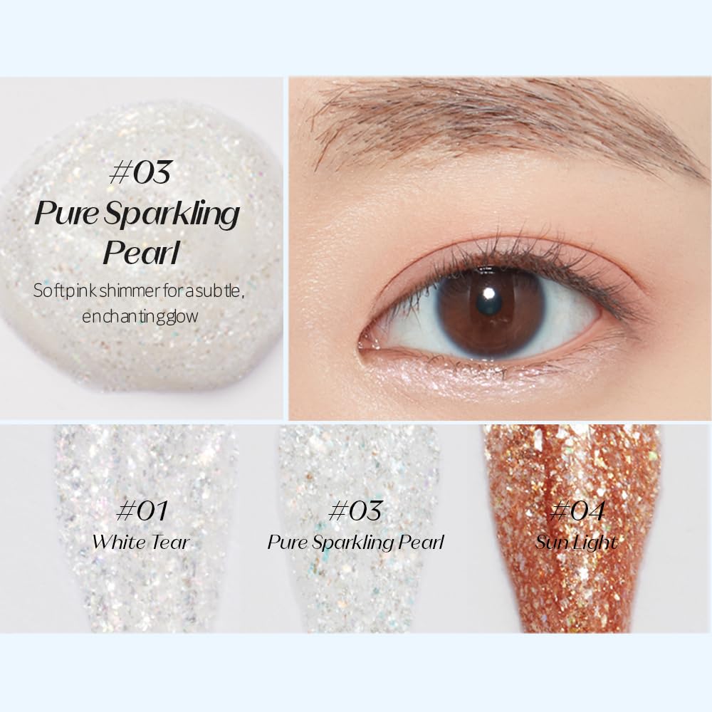 Crystal & Opal Glitter Eyeliner – Long-Lasting Korean Beauty