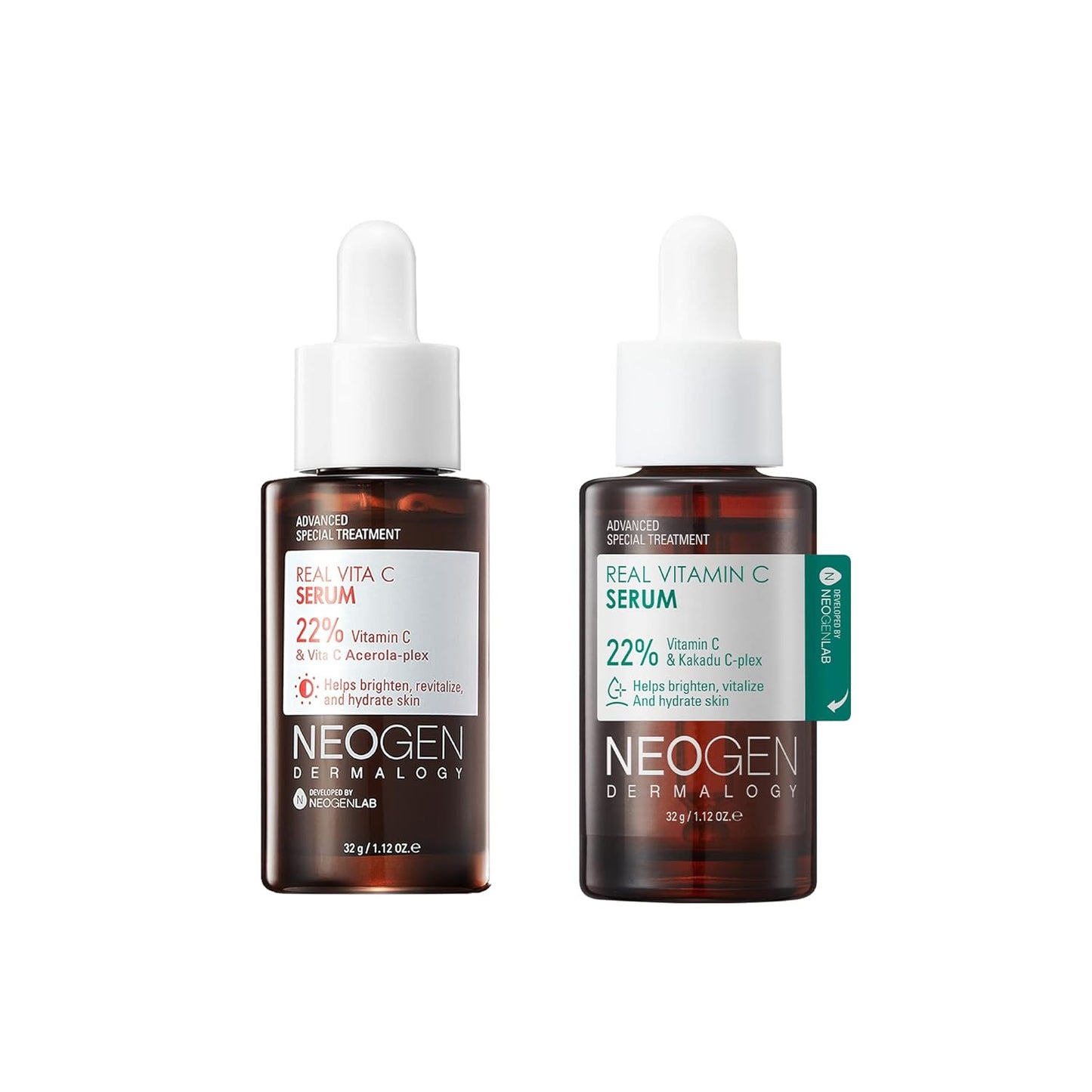 Neogen Dermalogy Real Serum Collection - Niacinamide, Vitamin C, Retinol, Bakuchiol, Panthenol, Peptide to Combat Acne, Pigmentation, Wrinkles, Dry Skin, Dullness - Korean Skin Care