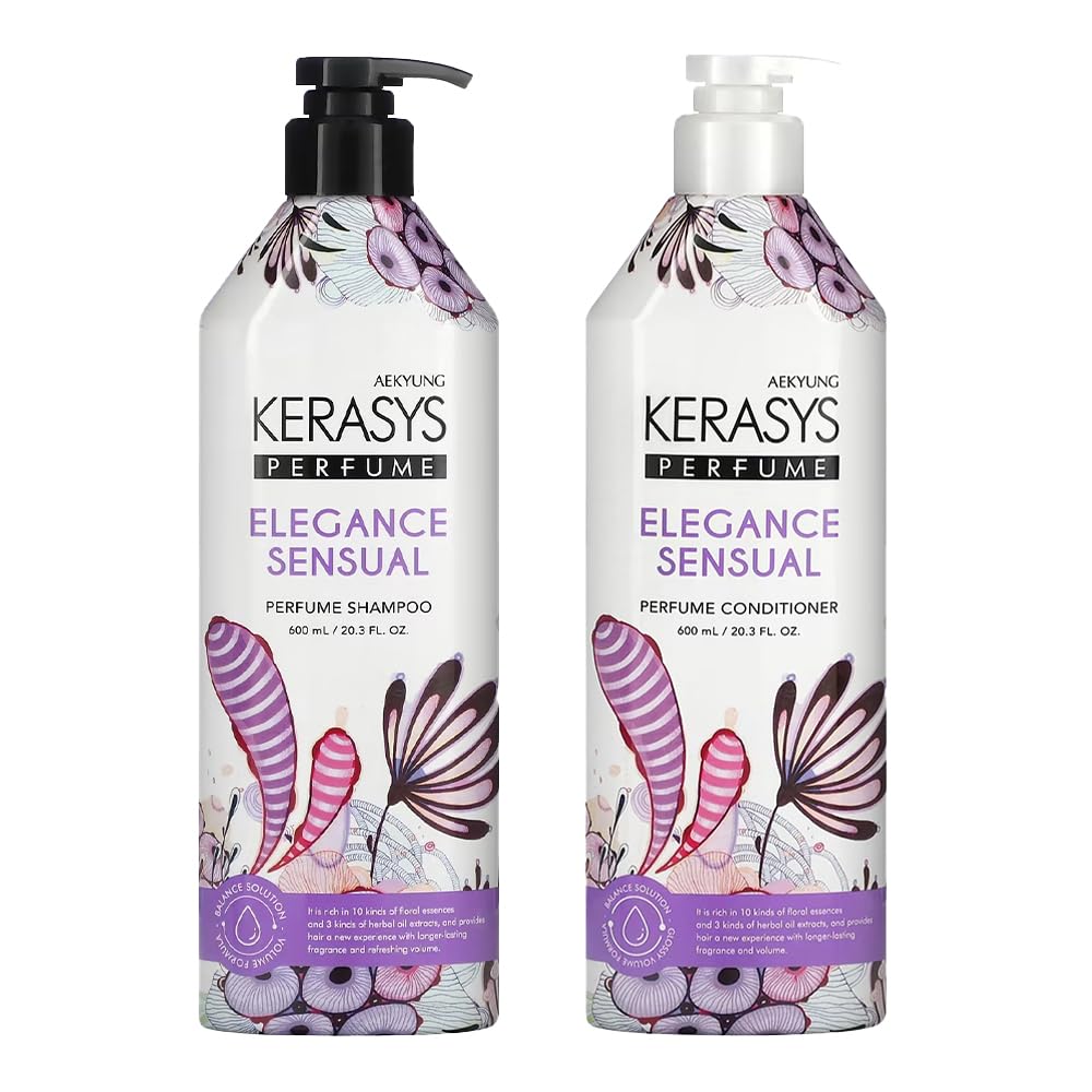 Kerasys Elegance & Sensual Perfumed Shampoo 600Ml + Rinse 600Ml Set