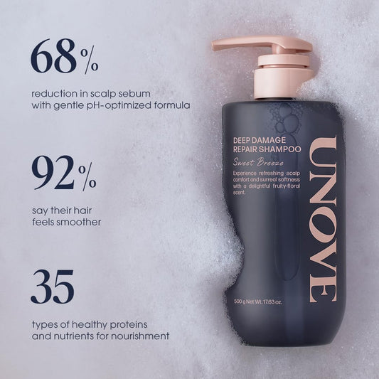 UNOVE Deep Damage Repair Shampoo – Nourishing & Gentle