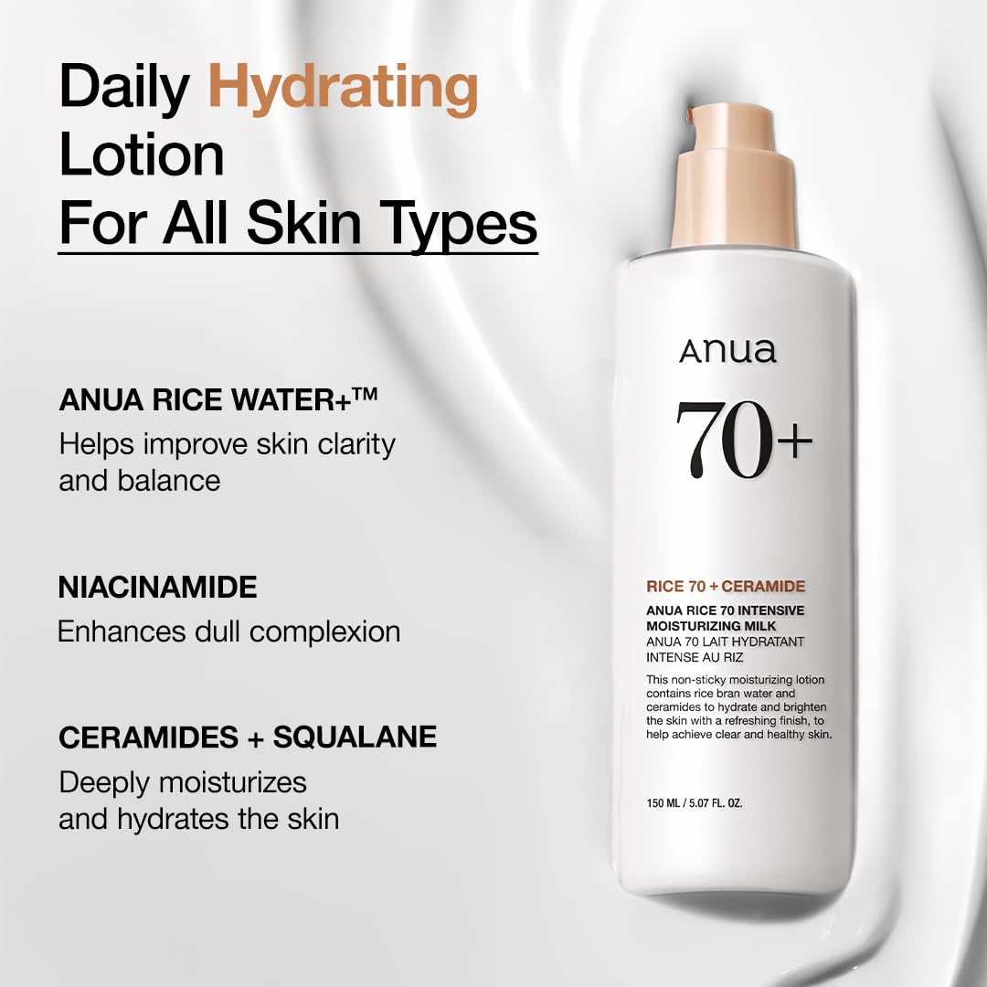 ANUA Rice Water+ Niacinamide Daily Lotion: Glowy Glass Skin Hydration