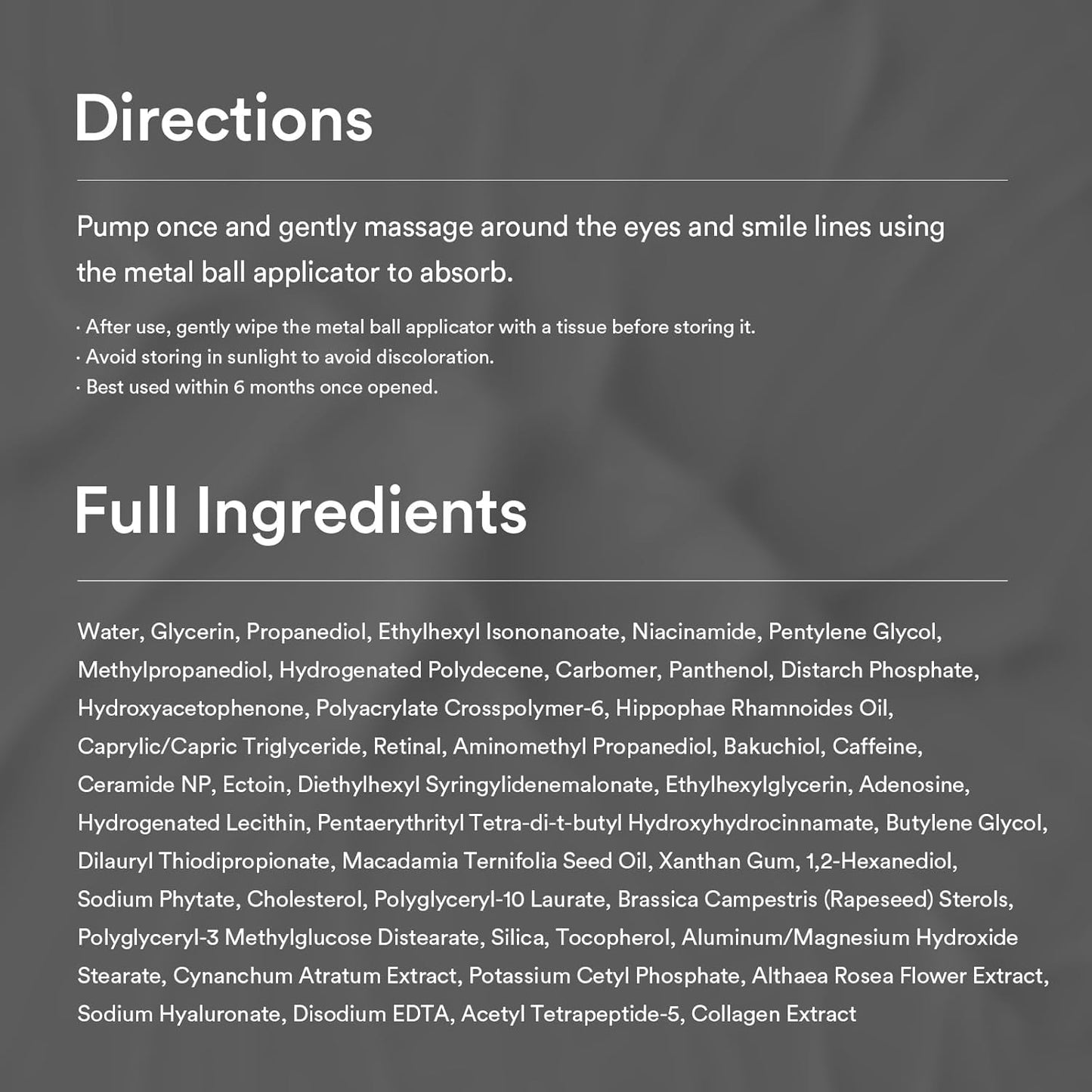 Retinal Eye Gel with Cooling Roller – Anti-Aging & Puffiness Care