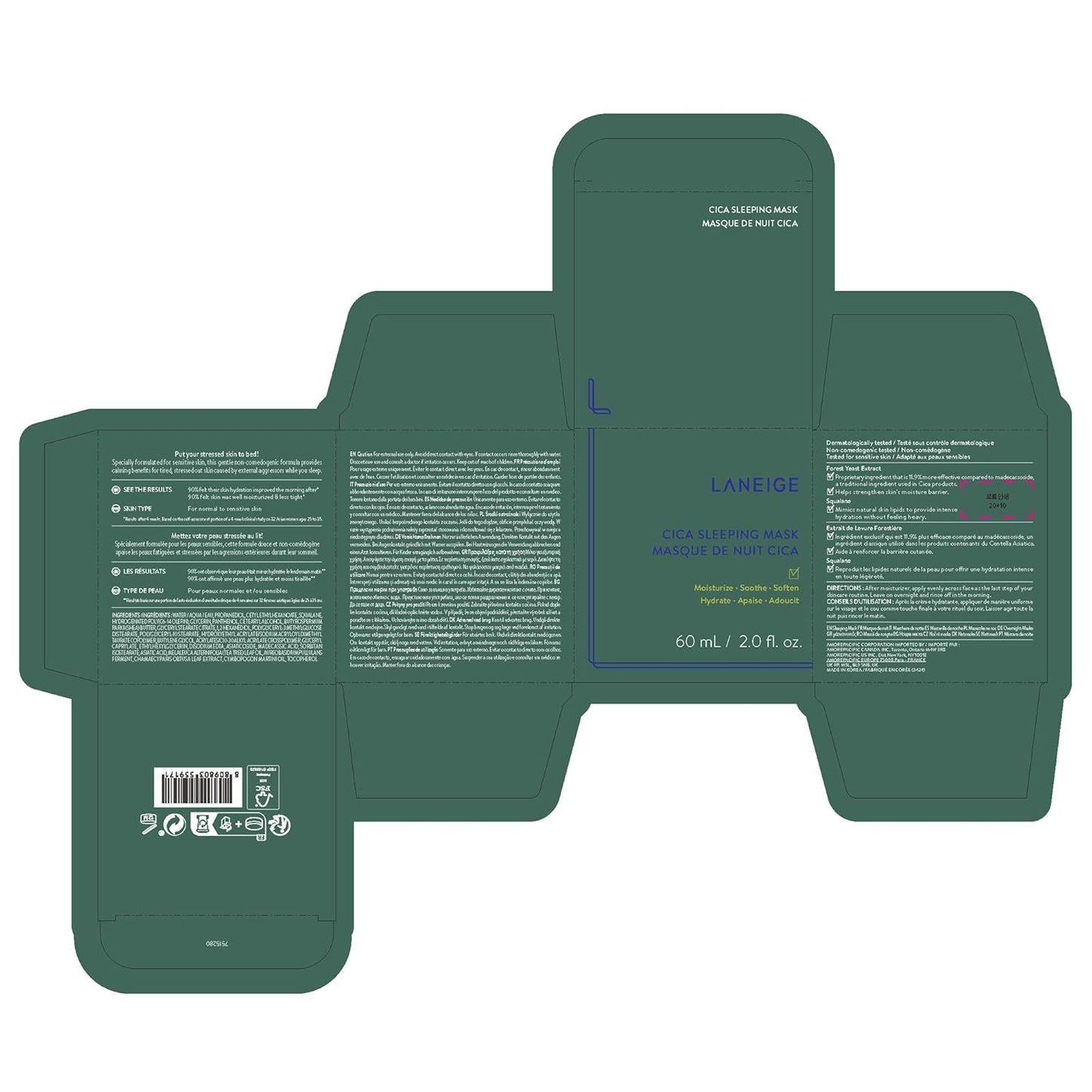 LANEIGE Cica Sleeping Mask – Overnight Soothing Care