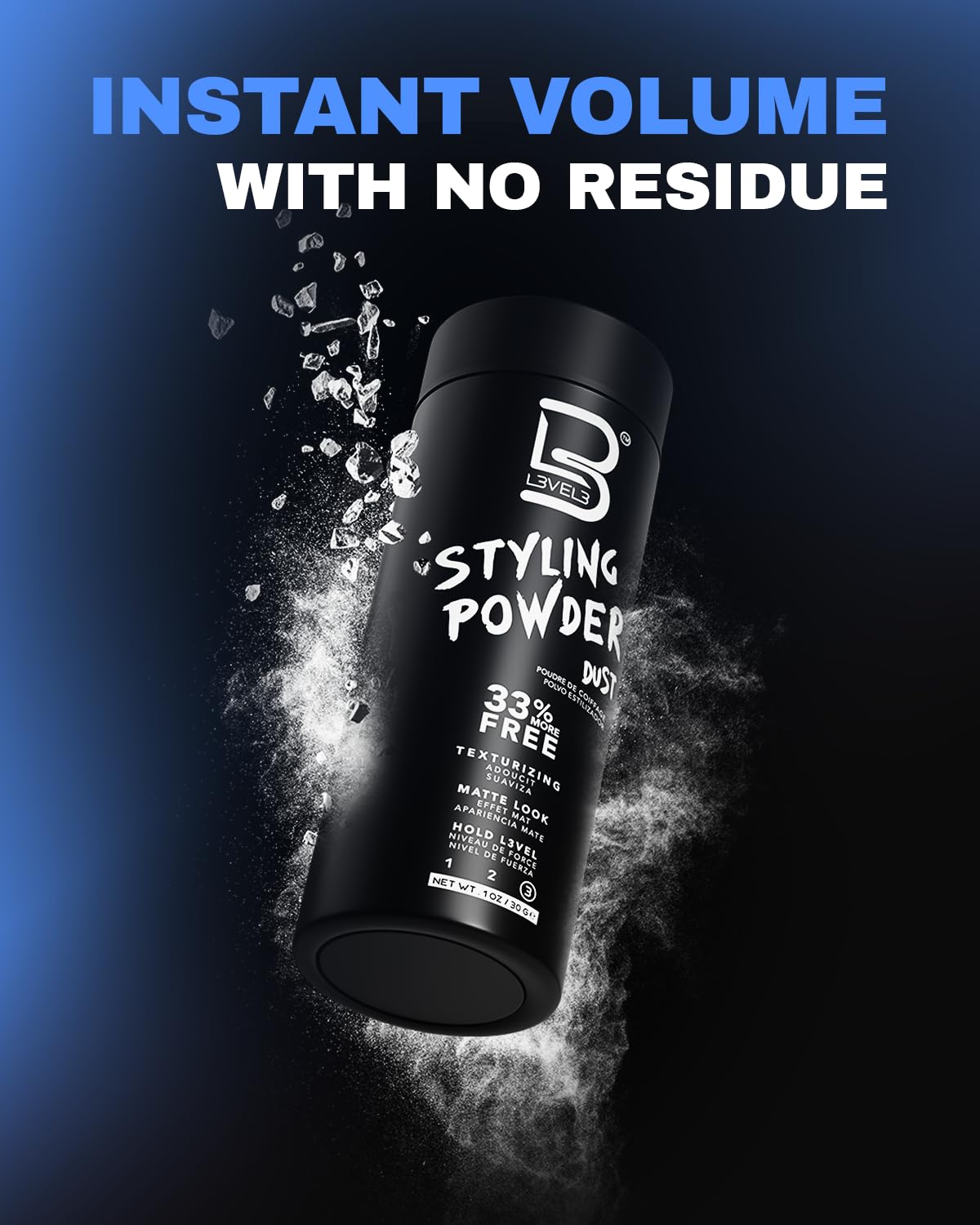 Level 3 Hair Styling Powder – Matte Finish, Volume & Texture