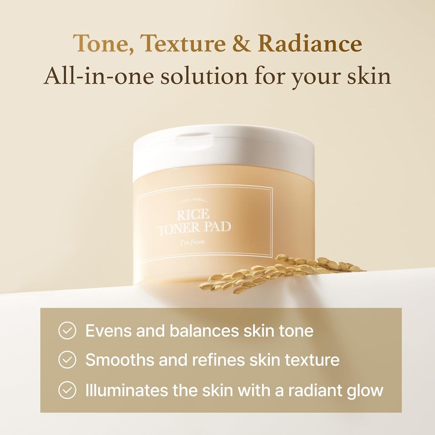 Rice Toner Pads – Triple-Layer Hydration & Radiance Care