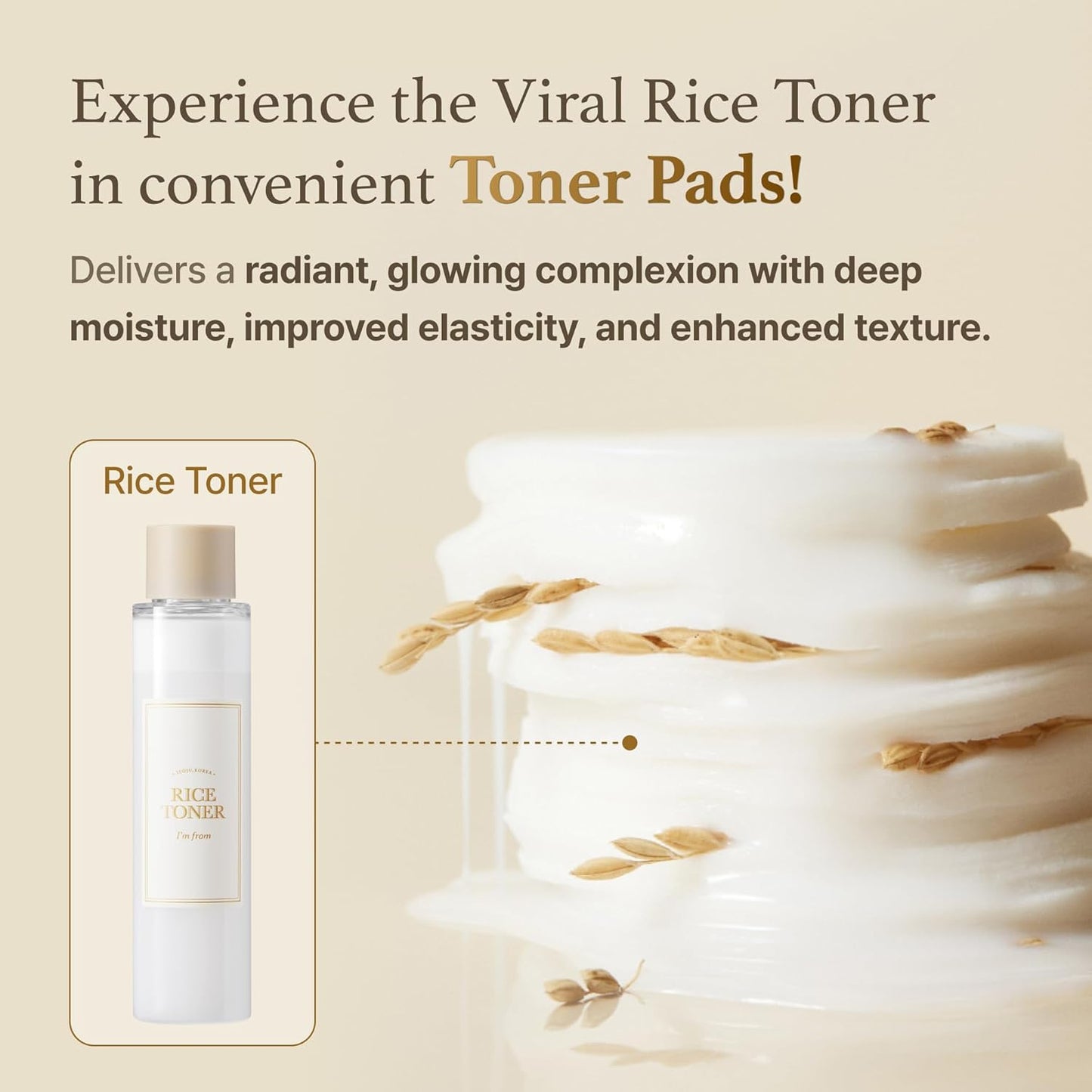 Rice Toner Pads – Triple-Layer Hydration & Radiance Care