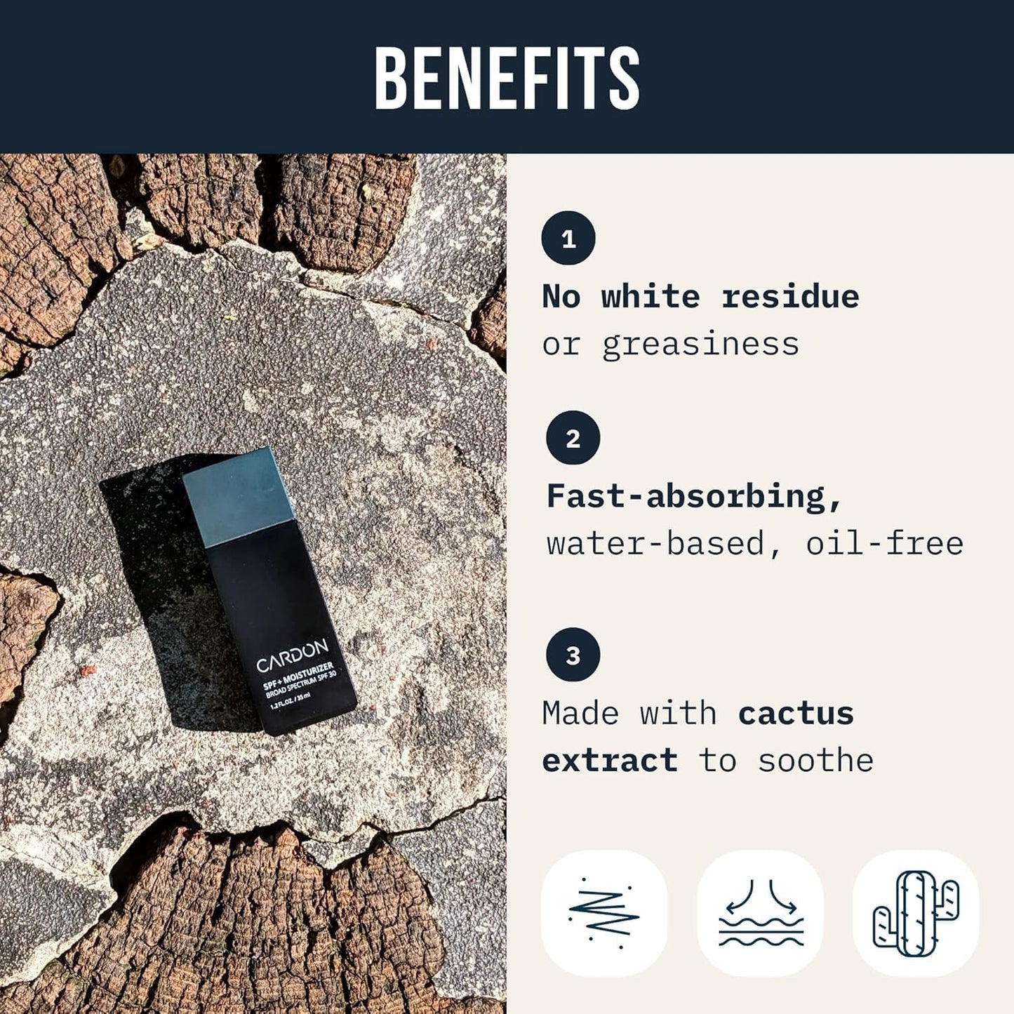 Cardon Men’s SPF 30 Moisturizer – Hydration & Sun Protection