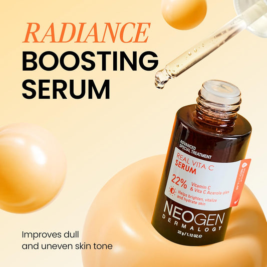 Neogen Dermalogy Real Serum Collection - Niacinamide, Vitamin C, Retinol, Bakuchiol, Panthenol, Peptide to Combat Acne, Pigmentation, Wrinkles, Dry Skin, Dullness - Korean Skin Care