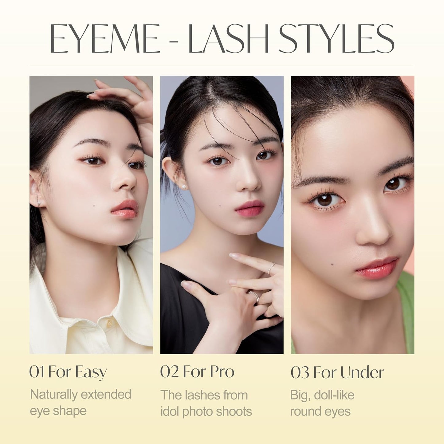 EYEME Korean False Eyelashes – Natural K-Idol Inspired Look