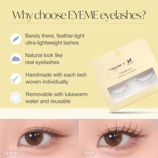 EYEME Korean False Eyelashes – Natural K-Idol Inspired Look