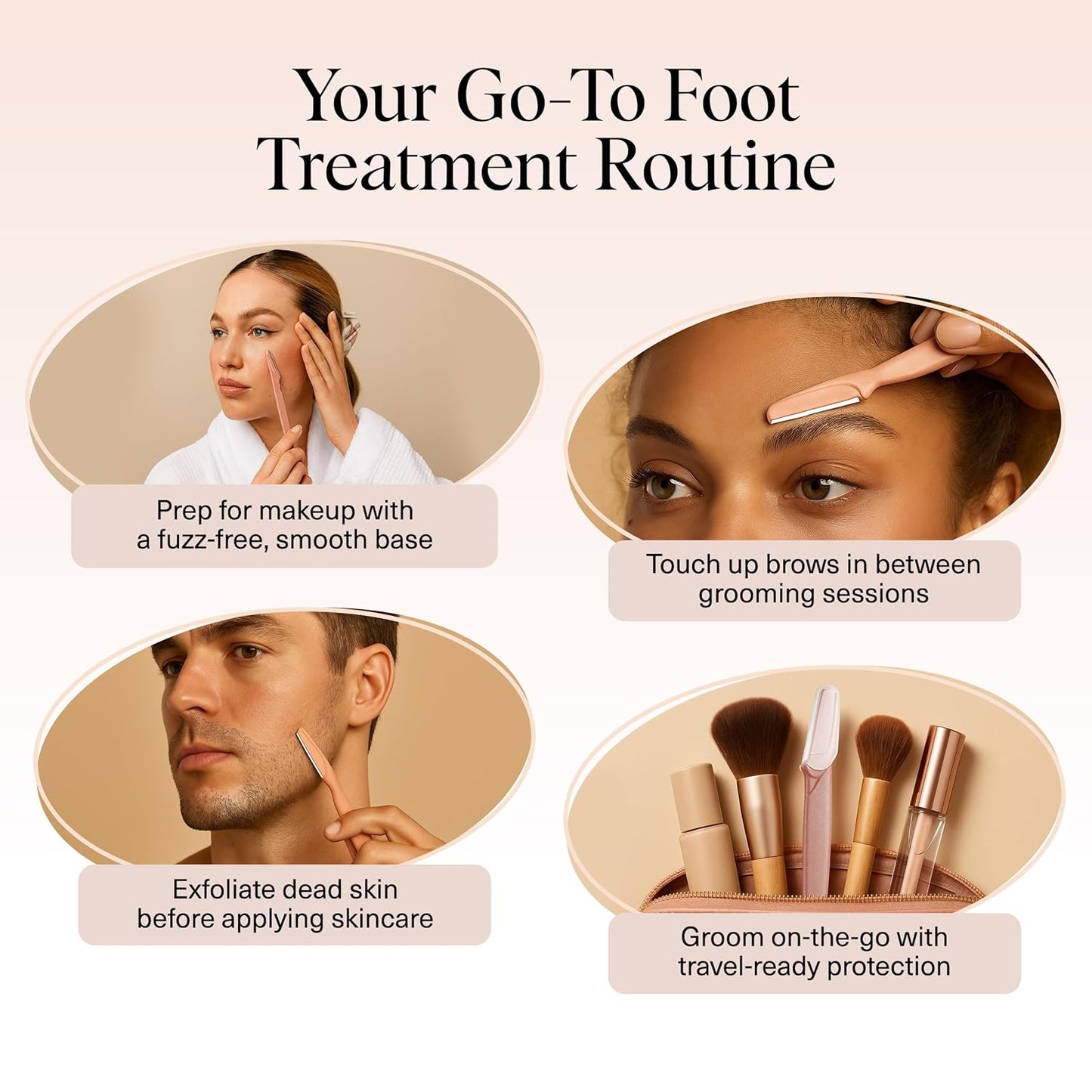Face Razors for Women & Men – 12pc Dermaplane Exfoliating Set