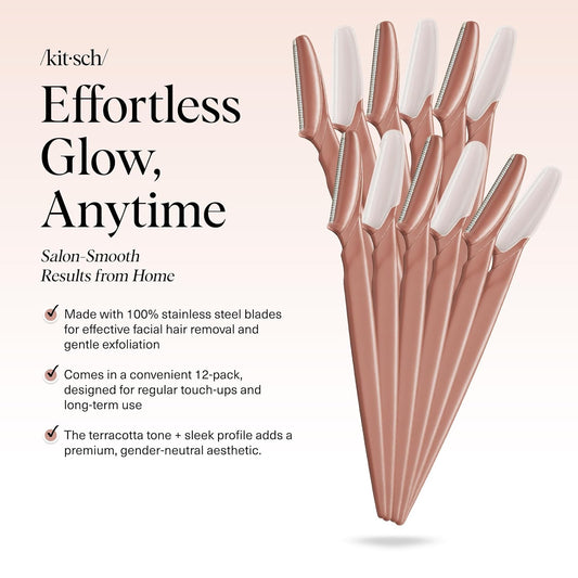 Face Razors for Women & Men – 12pc Dermaplane Exfoliating Set