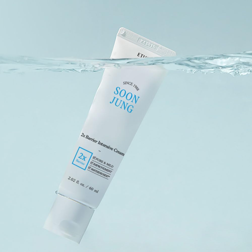 Soonjung 2X Barrier Intensive Cream Original, Face Moisturizer, Shea Butter Hydrating Facial Cream for Sensitive Skin, Water-Oil Balance & Panthenol, Korean Skin Care (2.02 Fl Oz)