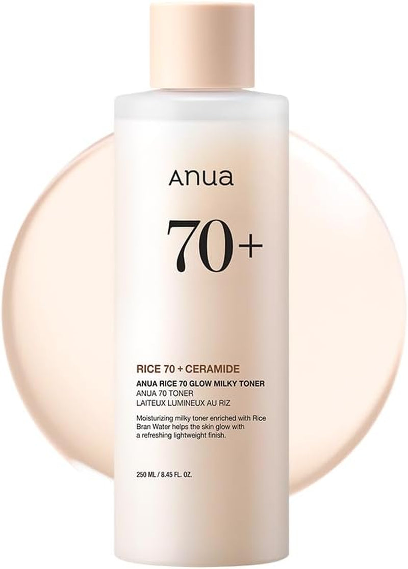 ANUA Rice Water+ Milky Toner for Hydrated Glass Skin