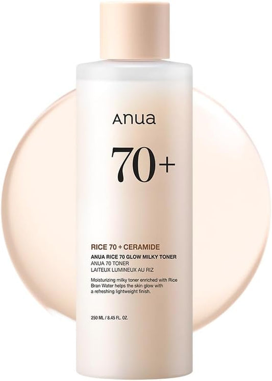 ANUA Rice Water+ Milky Toner for Hydrated Glass Skin