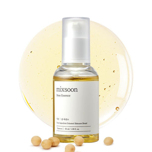 Mixsoon Bean Essence Exfoliating Hydrating for Face Fermented Bean Extract Hyaluronic Acid Serum Korean Glass Skin Care 1.69 Fl Oz / 50Ml