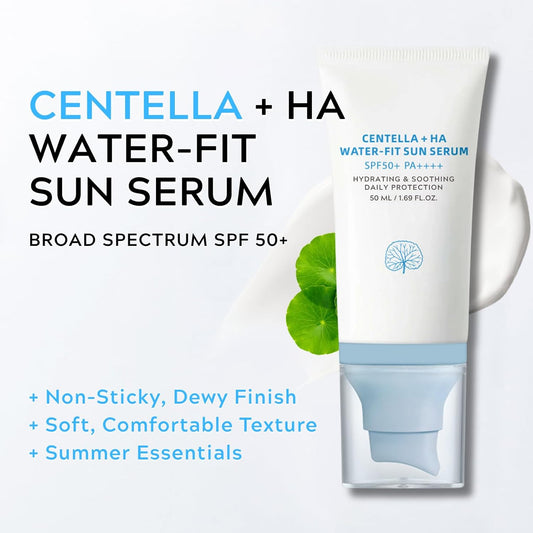 𝐶𝑒𝑛𝑡𝑒𝑙𝑙á Sunscreen SPF 50, Hyalu Cica Water-Fit Sun Serum