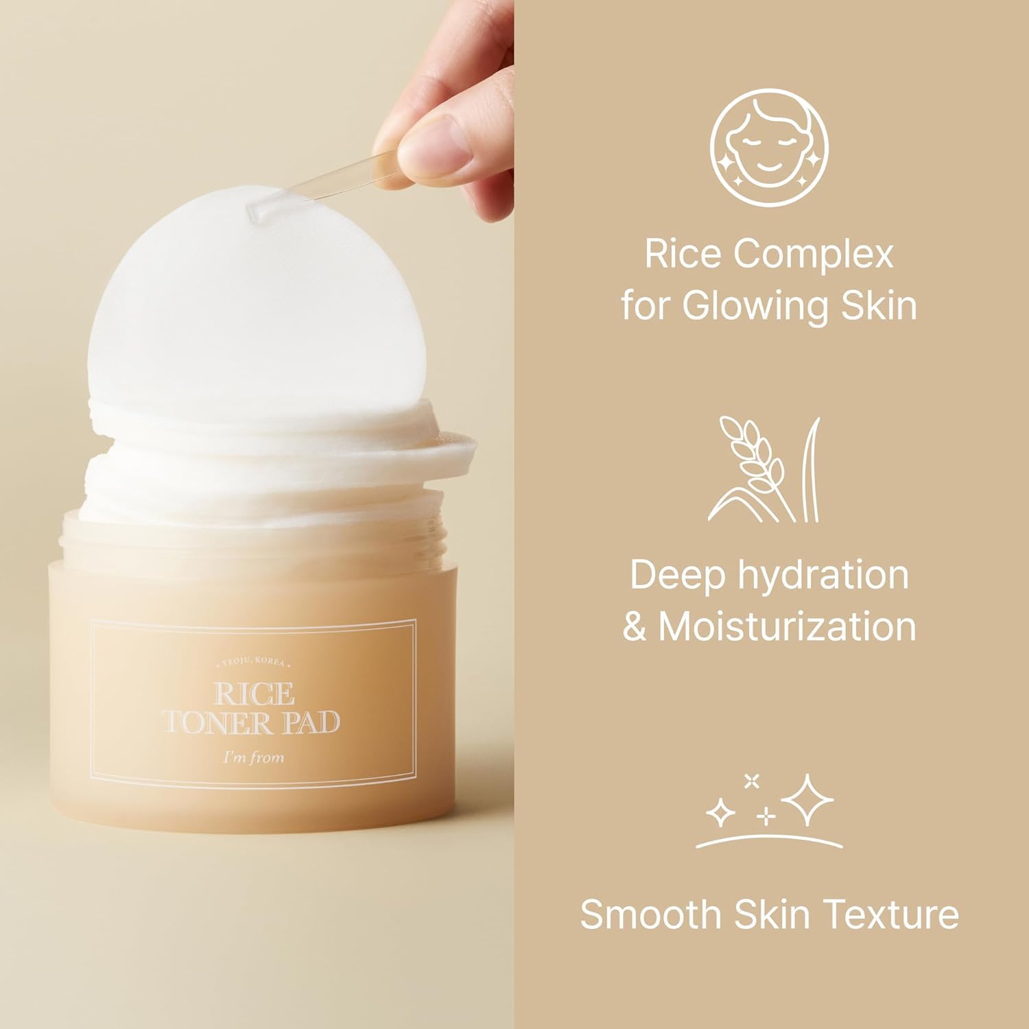 Rice Toner Pads – Triple-Layer Hydration & Radiance Care