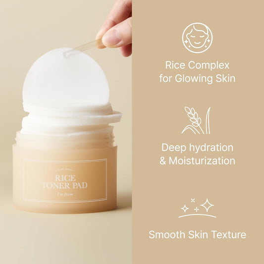 Rice Toner Pads – Triple-Layer Hydration & Radiance Care