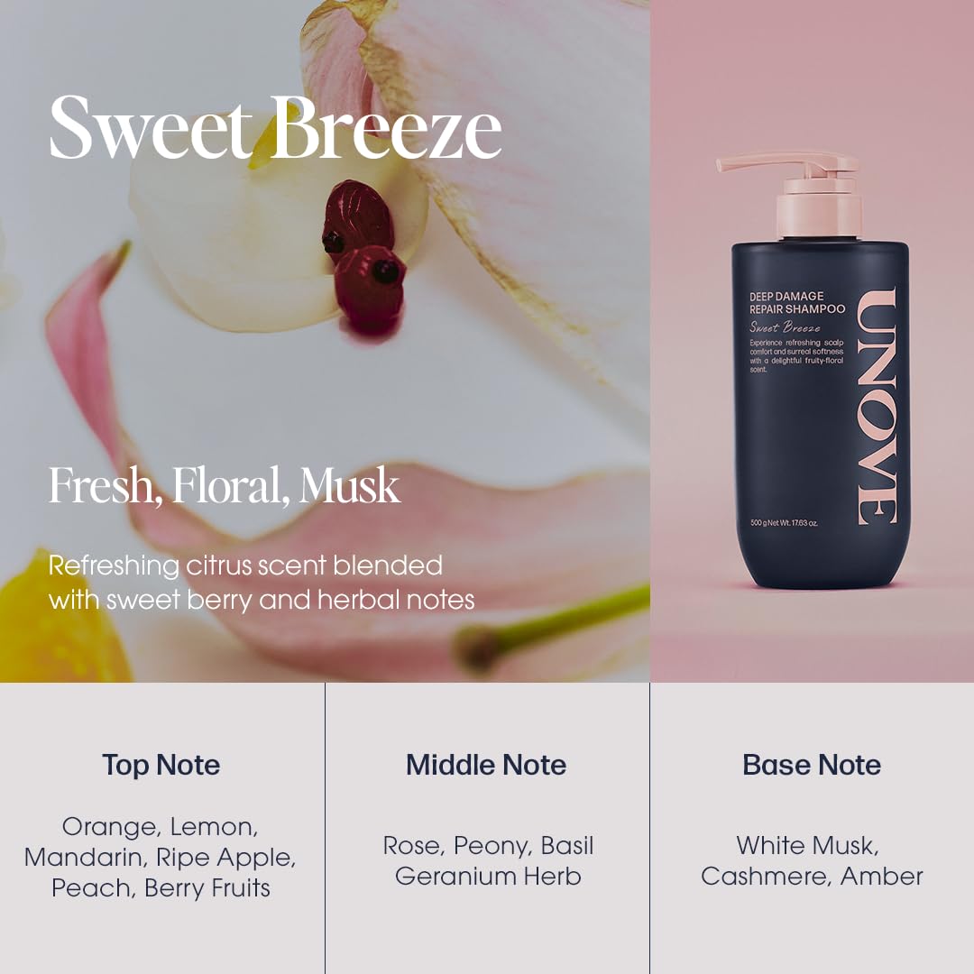 UNOVE Deep Damage Repair Shampoo – Nourishing & Gentle