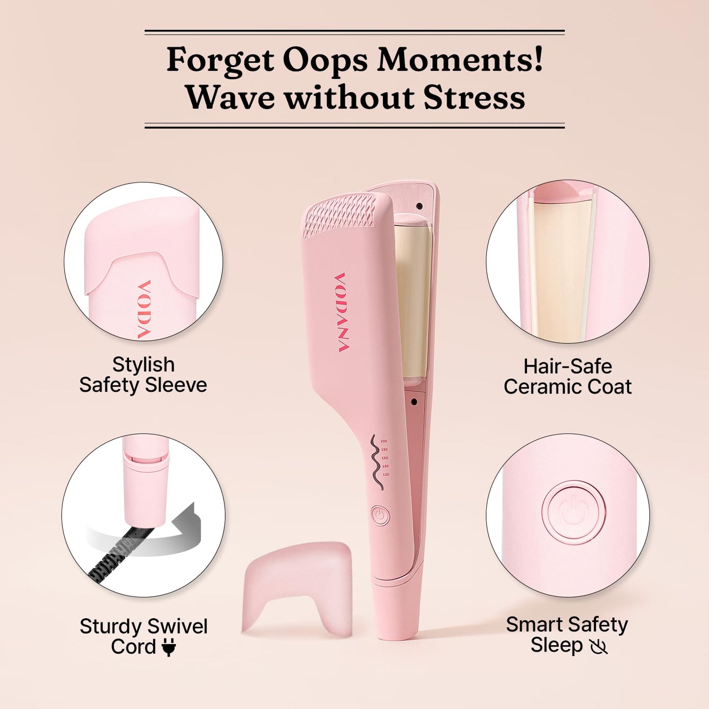 VODANA Triple Flow Hair Waver with Ceramic Dual Barrels