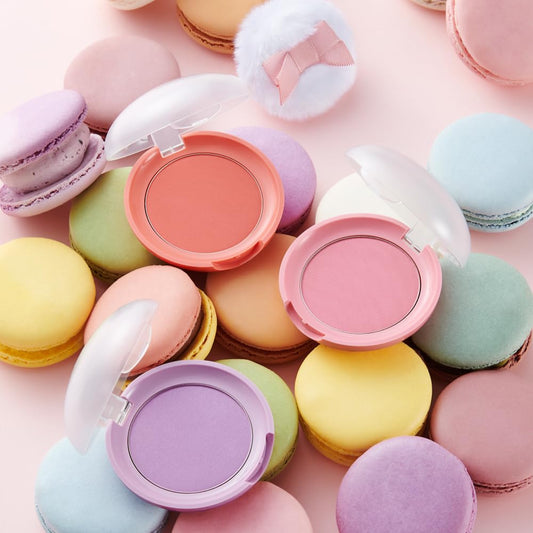 Long-Lasting Blush Powder – Soft Focus Glow with Puff Cushion