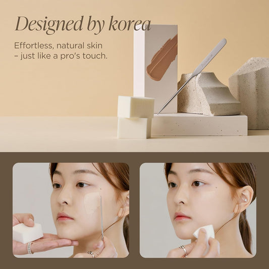 Korean Piccasso Brush Makeup Spatula + Sponge 2P Set