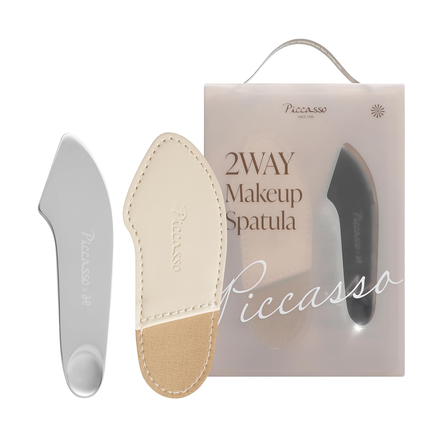 Korean Piccasso Brush Makeup Spatula + Sponge 2P Set