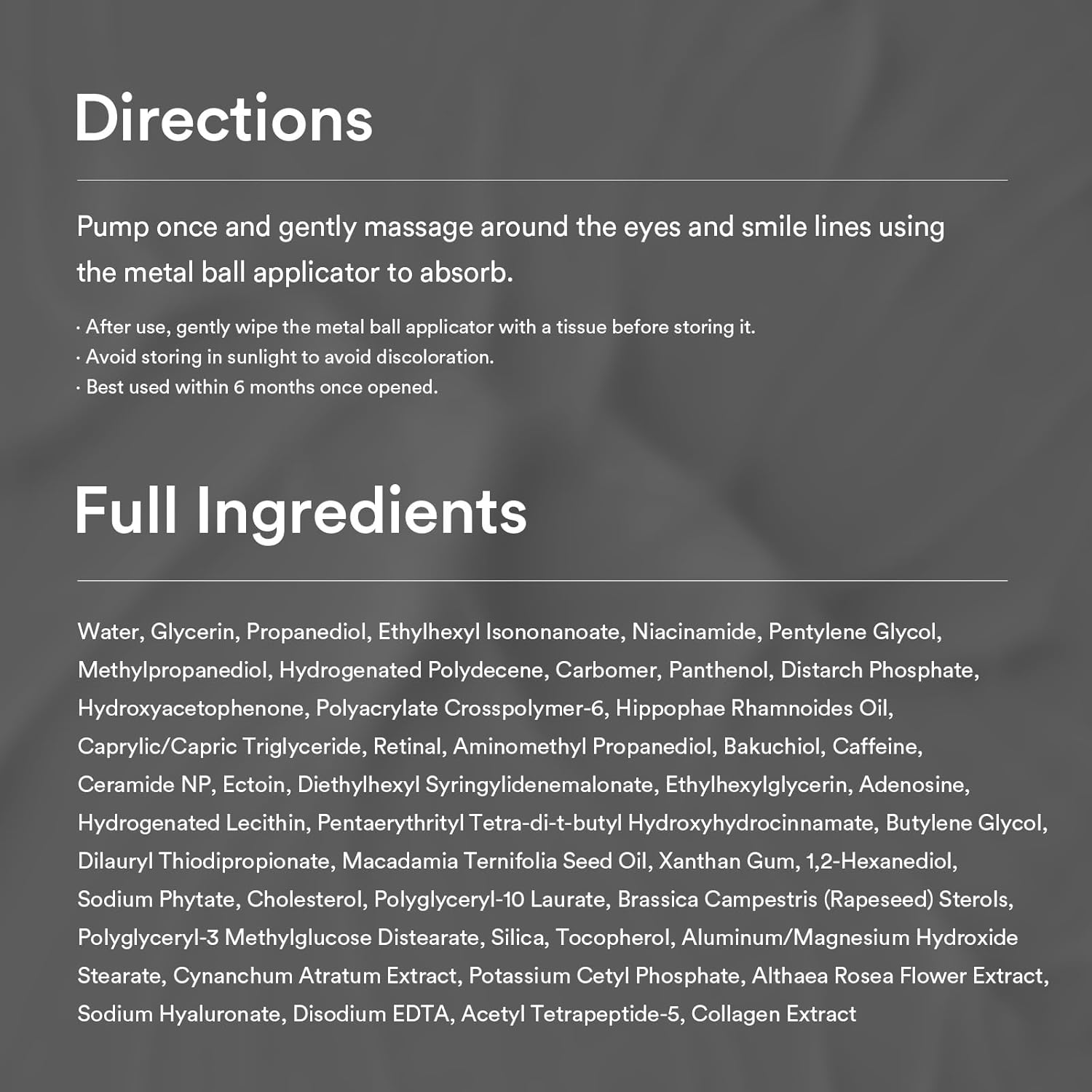 Retinal Eye Gel with Cooling Roller – Anti-Aging & Puffiness Care