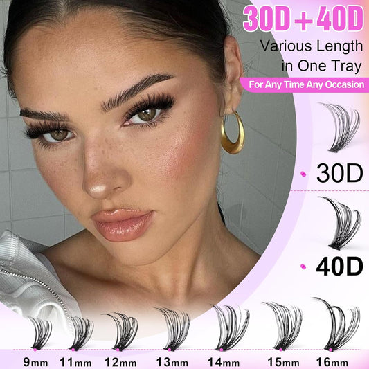DIY Lash Extension Kit – 280 Cluster Lashes with Bond & Tools