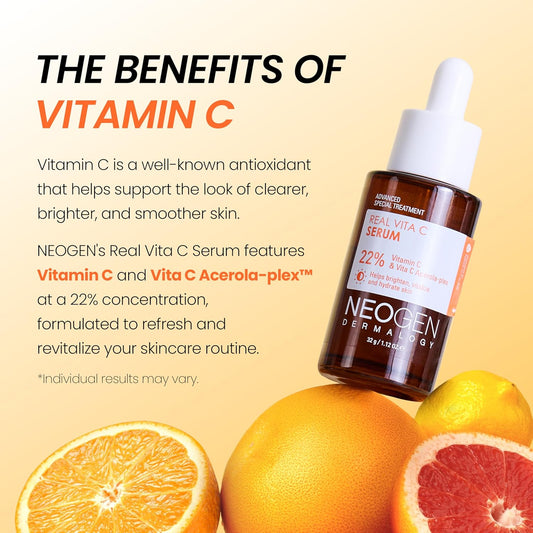 Neogen Dermalogy Real Serum Collection - Niacinamide, Vitamin C, Retinol, Bakuchiol, Panthenol, Peptide to Combat Acne, Pigmentation, Wrinkles, Dry Skin, Dullness - Korean Skin Care