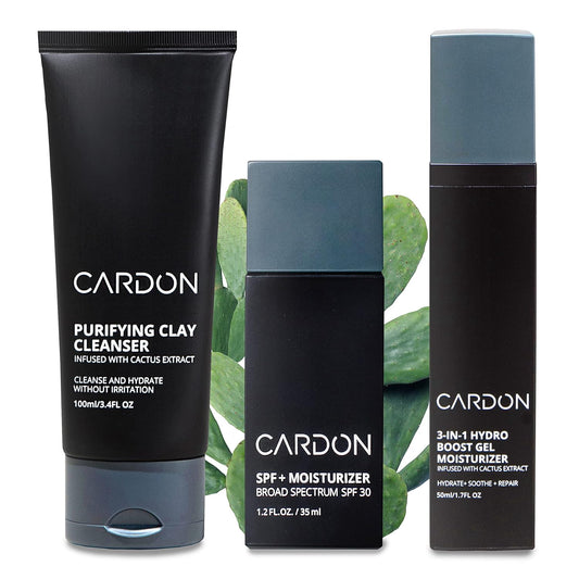Cardon Men’s Skincare Set – Cleanse, Moisturize & Protect