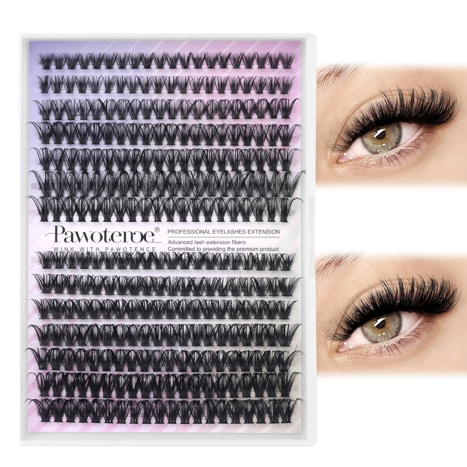 DIY Lash Extension Kit – 280 Cluster Lashes with Bond & Tools