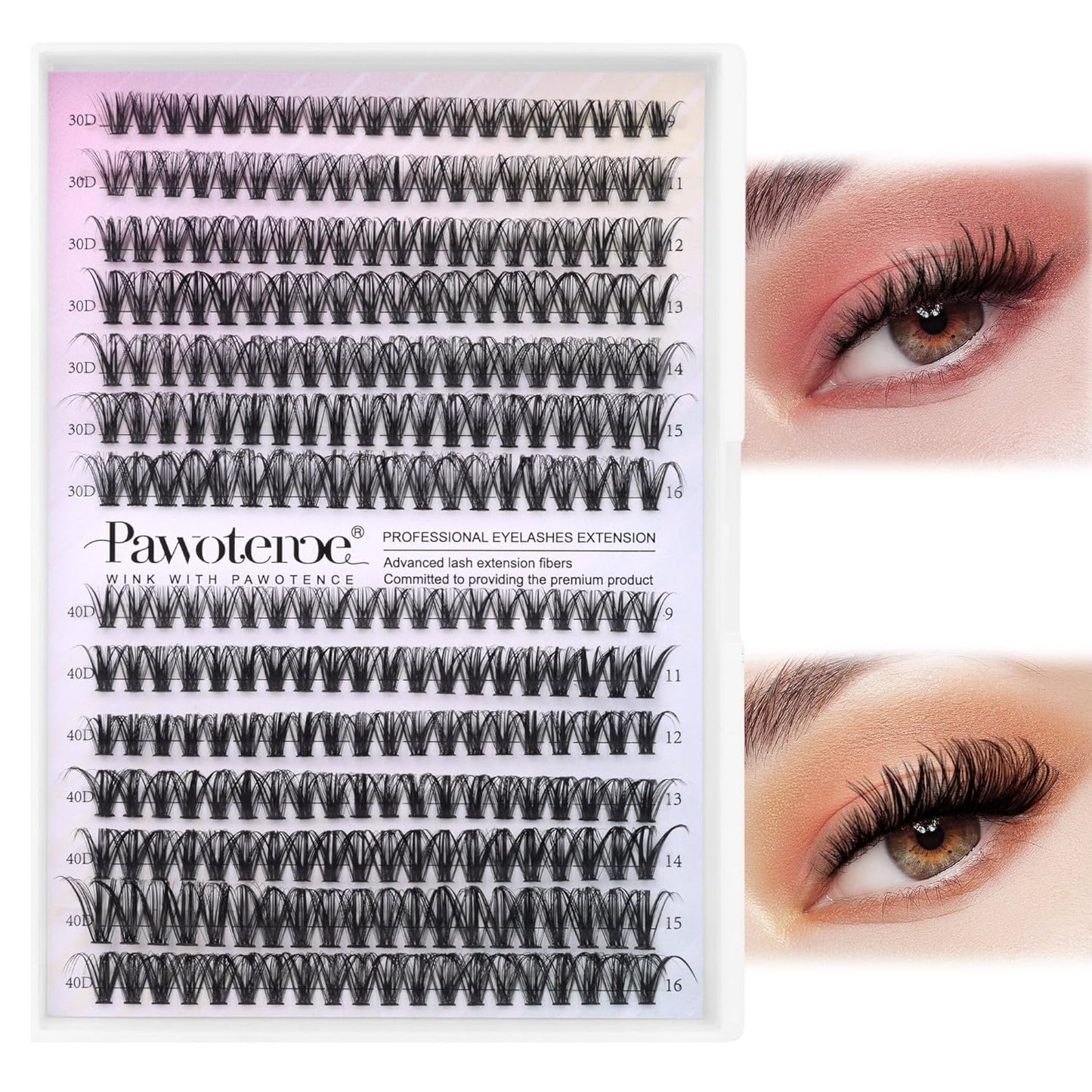 DIY Lash Extension Kit – 280 Cluster Lashes with Bond & Tools